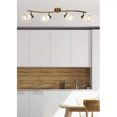 Stropní bodové svítidlo REGENT - 4xG9, 40W, patina / bílé