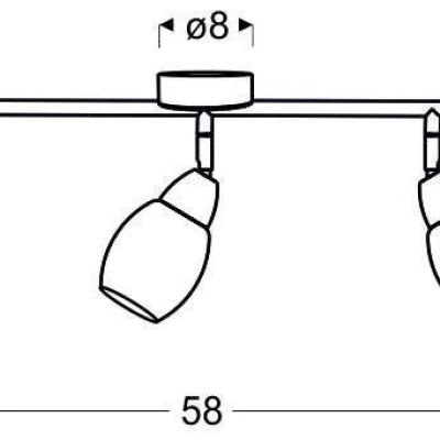 Stropní LED bodové světlo RICO - 3x6W, 3000K (teplá bílá), chromované