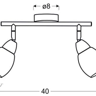 Nástěnné / stropní LED bodové světlo RICO - 2x6W, 3000K (teplá bílá), chromované