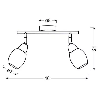 Nástěnné / stropní LED bodové světlo RICO - 2x6W, 3000K (teplá bílá), chromované