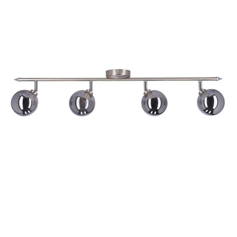 Stropní bodové svítidlo RODIA - 4xG9, 40W, stříbrné / grafitové sklo