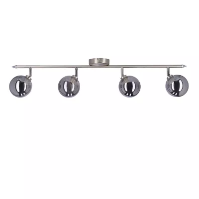 Stropní bodové svítidlo RODIA - 4xG9, 40W, stříbrné / grafitové sklo