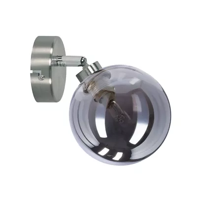 Nástěnné bodové svítidlo RODIA - 1xG9, 40W, stříbrné / grafitové sklo