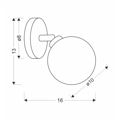 Nástěnné bodové svítidlo RODIA - 1xG9, 40W, patina / jantarové sklo