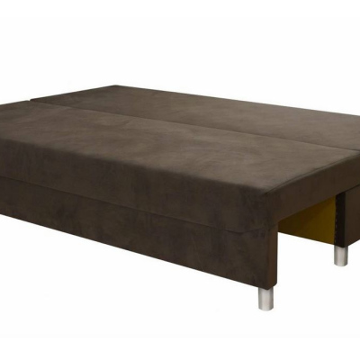 VÝPRODEJ - Rozkládací pohovka s úložným prostorem ELZA - hnědá