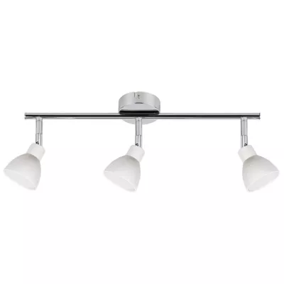 Stropní LED bodové osvětlení ROY - 3x5W, 3000K (teplá bílá), chromované / bílé