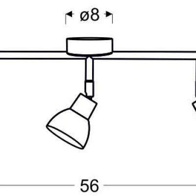 Stropní LED bodové osvětlení ROY - 3x5W, 3000K (teplá bílá), chromované / bílé
