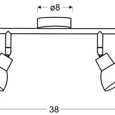 Nástěnné / stropní LED bodové osvětlení ROY - 2x5W, 3000K (teplá bílá), chromované / bílé