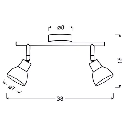 Nástěnné / stropní LED bodové osvětlení ROY - 2x5W, 3000K (teplá bílá), chromované / bílé