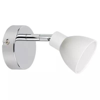 Nástěnné LED bodové osvětlení ROY - 1x5W, 3000K (teplá bílá), chromované / bílé