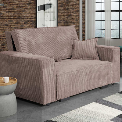 VÝPRODEJ - Rozkládací pohovka s úložným prostorem CHIAKY 1 - růžová