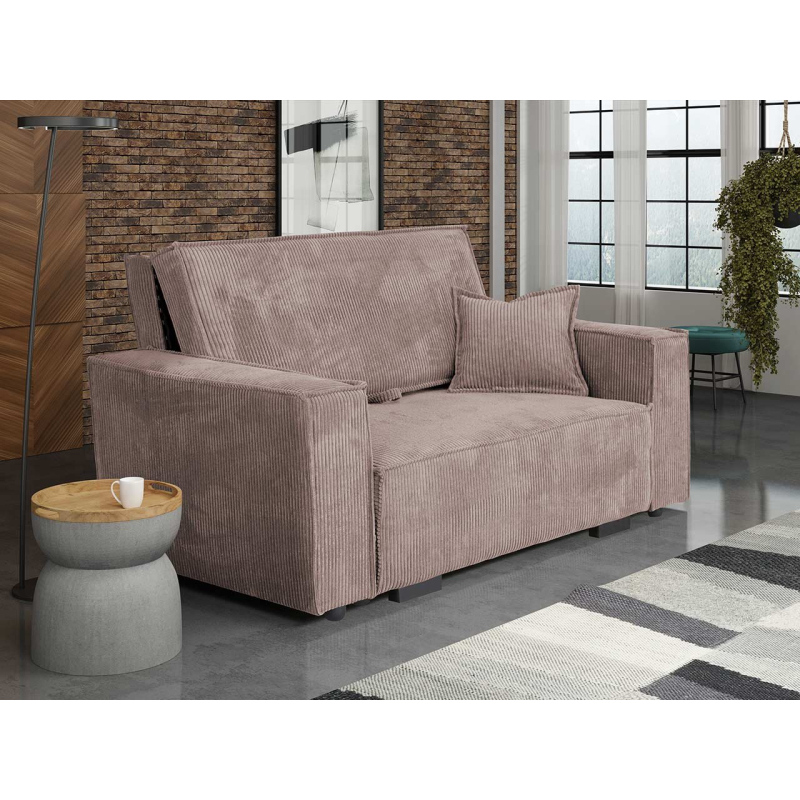 VÝPRODEJ - Rozkládací pohovka s úložným prostorem CHIAKY 1 - růžová