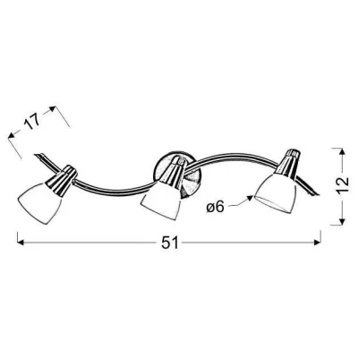 Stropní bodové osvětlení SELIA - 3xG9, 40W, chromované
