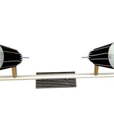 Stropní bodové osvětlení SENSO - 6xG9, 40W, stříbrné / černobílé