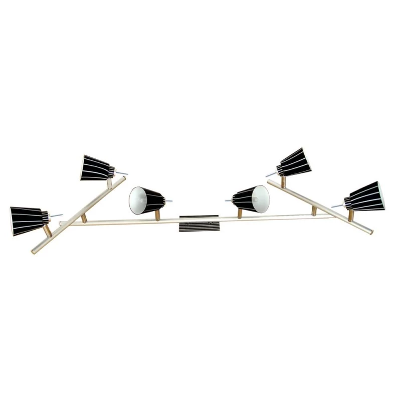 Stropní bodové osvětlení SENSO - 6xG9, 40W, stříbrné / černobílé