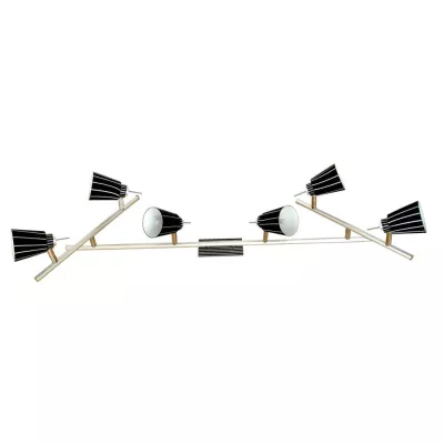 Stropní bodové osvětlení SENSO - 6xG9, 40W, stříbrné / černobílé