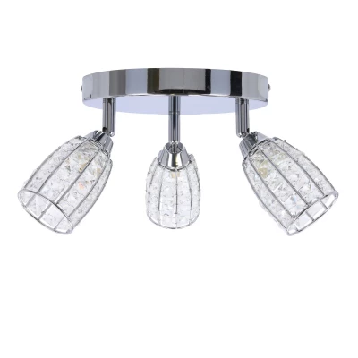 Moderní stropní bodové svítidlo SHIBA - 3xG9, 15W, chromované / čiré