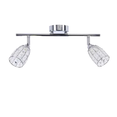 Moderní nástěnné / stropní bodové svítidlo SHIBA - 2xG9, 15W, chromované / čiré