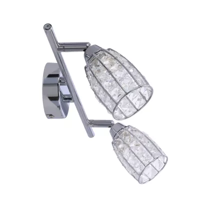 Moderní nástěnné / stropní bodové svítidlo SHIBA - 2xG9, 15W, chromované / čiré