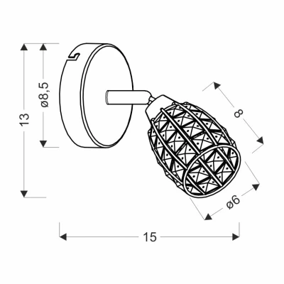 Moderní nástěnné bodové svítidlo SHIBA - 1xG9, 15W, chromované / čiré