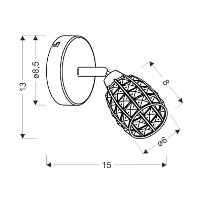 Moderní nástěnné bodové svítidlo SHIBA - 1xG9, 15W, chromované / čiré