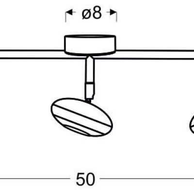 Stropní LED bodové světlo SKIPPER - 3x6W, 3000K (teplá bílá), chromované