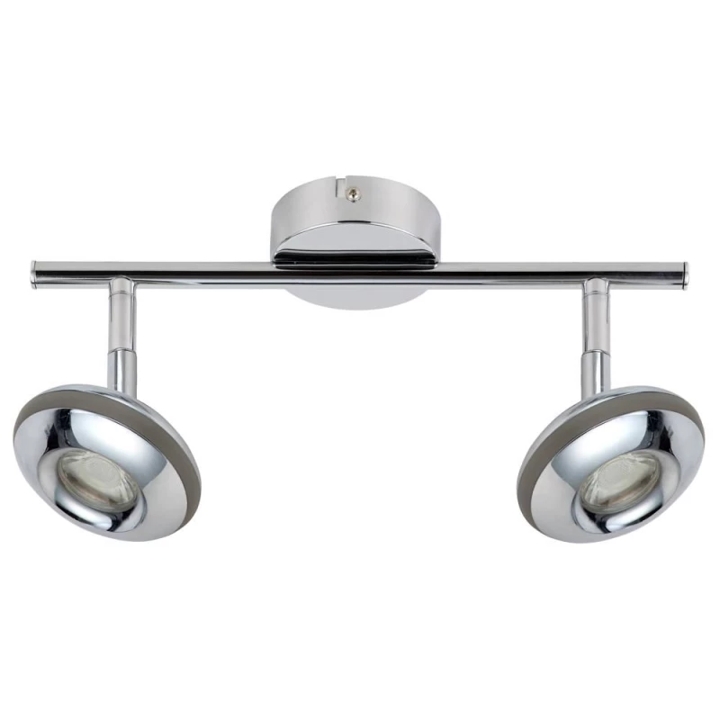 Nástěnné / stropní LED bodové světlo SKIPPER - 2x6W, 3000K (teplá bílá), chromované