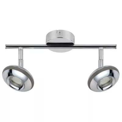 Nástěnné / stropní LED bodové světlo SKIPPER - 2x6W, 3000K (teplá bílá), chromované