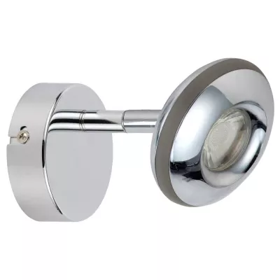 Nástěnné LED bodové světlo SKIPPER - 1x6W, 3000K (teplá bílá), chromované