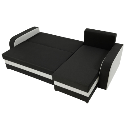 VÝPRODEJ - Sedačka na každodenní spaní s úložným prostorem KORNELIE - modrá