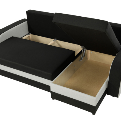 VÝPRODEJ - Sedačka na každodenní spaní s úložným prostorem KORNELIE - modrá