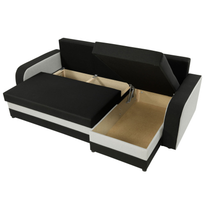 VÝPRODEJ - Sedačka na každodenní spaní s úložným prostorem KORNELIE - modrá