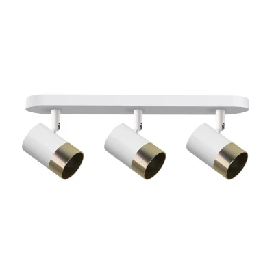 Stropní bodové světlo TOBI - 3xGU10, 15W, zlaté / bílé