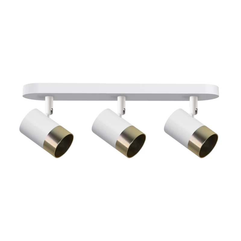 Stropní bodové světlo TOBI - 3xGU10, 15W, zlaté / bílé
