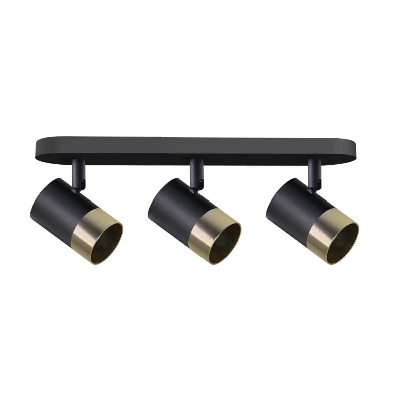 Stropní bodové světlo TOBI - 3xGU10, 15W, zlaté / černé
