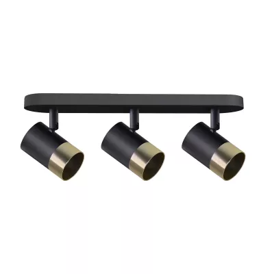 Stropní bodové světlo TOBI - 3xGU10, 15W, zlaté / černé