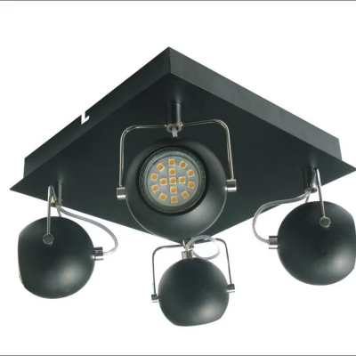 Stropní bodové LED osvětlení TONY - 4xGU10, 3W, matné černé