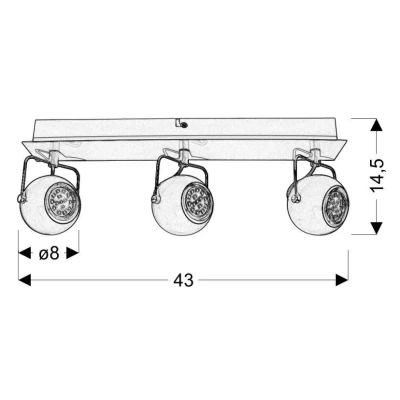Stropní LED bodové osvětlení TONY - 3xGU10, 3W, matné černé