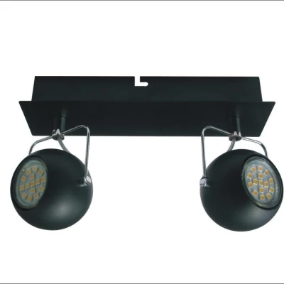 Stropní / nástěnné LED bodové osvětlení TONY - 2xGU10, 3W, matné černé