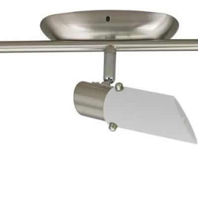 Stropní bodové osvětlení TRENDI - 3xE14, 9W, matný nikl / bílé