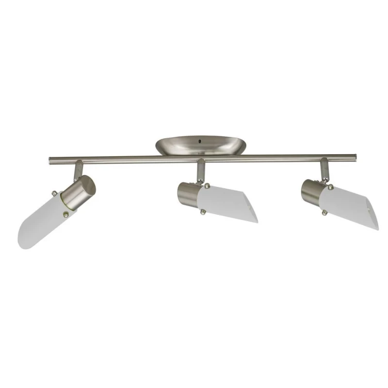 Stropní bodové osvětlení TRENDI - 3xE14, 9W, matný nikl / bílé