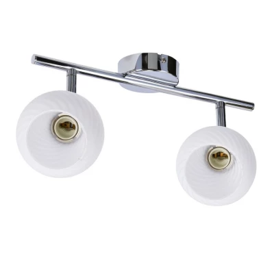 Nástěnné / stropní bodové svítidlo TURNO - 2xE14, 40W, chromované / bílé