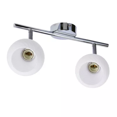 Nástěnné / stropní bodové svítidlo TURNO - 2xE14, 40W, chromované / bílé