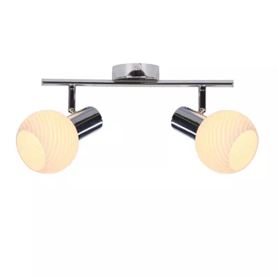 Nástěnné / stropní bodové svítidlo TURNO - 2xE14, 40W, chromované / bílé