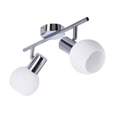 Nástěnné / stropní bodové svítidlo TURNO - 2xE14, 40W, chromované / bílé