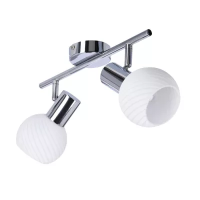 Nástěnné / stropní bodové svítidlo TURNO - 2xE14, 40W, chromované / bílé