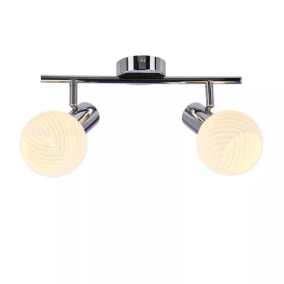 Nástěnné / stropní bodové svítidlo TURNO - 2xE14, 40W, chromované / bílé