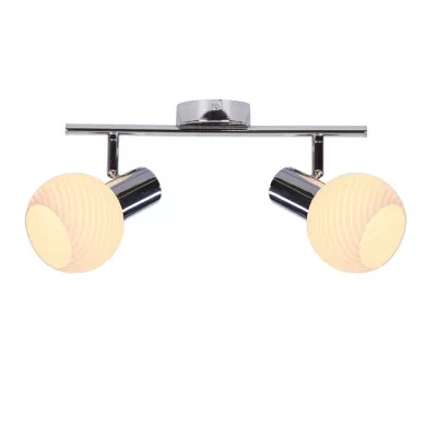 Nástěnné / stropní bodové svítidlo TURNO - 2xE14, 40W, chromované / bílé