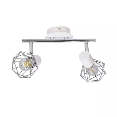 Nástěnné / stropní bodové osvětlení VERVE - 2xE14, 40W, bílé / chromované