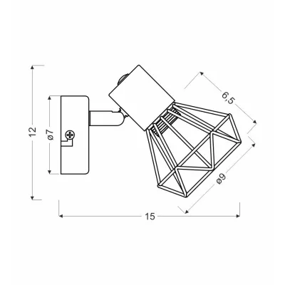 Nástěnné bodové osvětlení VERVE - 1xE14, 40W, bílé / chromované
